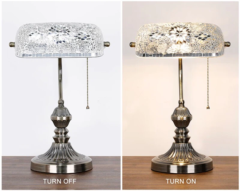 White bankers lamp White bankers lamp