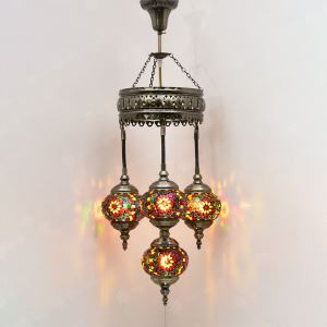 Lámpara colgante de mosaico otomano