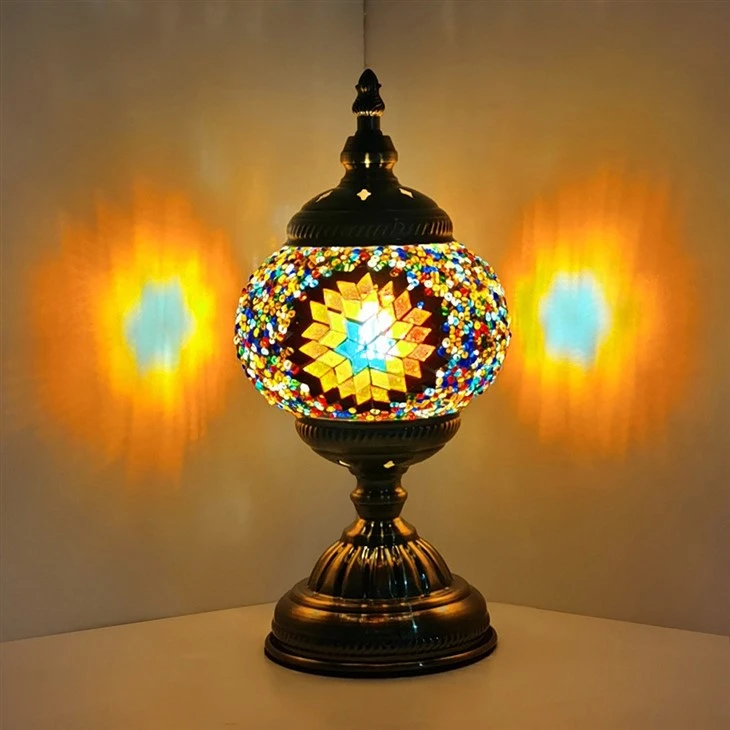 Battery Operated Mosaic Lamp